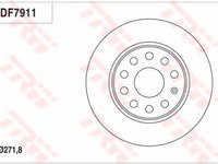 Disc frana VW CADDY IV combi (Saab, SAJ) (2015 - 2020) TRW DF7911