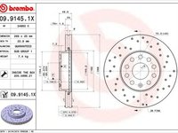 Disc frana VW CADDY IV combi Saab SAJ BREMBO 0991451X