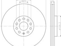 Disc frana VW CC (357), VW PASSAT (362), VW PASSAT Variant (365) - MINTEX MDC2253