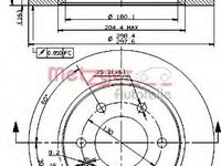 Disc frana VW CRAFTER 30-35 bus (2E_), VW CRAFTER 30-50 caroserie (2E_), VW CRAFTER 30-50 platou / sasiu (2F_) - METZGER 14908 E