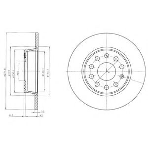 Disc frana VW EOS (1F7, 1F8) (2006 - 2016) DELPHI BG4324C