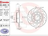 Disc frana VW EOS 1F7 1F8 BREMBO 08A2021X