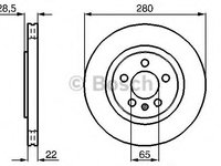 Disc frana VW GOLF 3 Estate (1H5) (1993 - 1999) Bosch 0 986 478 542