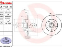 Disc frana VW GOLF 3 Estate (1H5) (1993 - 1999) BREMBO 08.5005.20