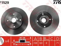 Disc frana VW GOLF II 19E 1G1 TRW DF1529