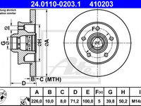 Disc frana VW GOLF III (1H1) (1991 - 1998) ATE 24.0110-0203.1 piesa NOUA