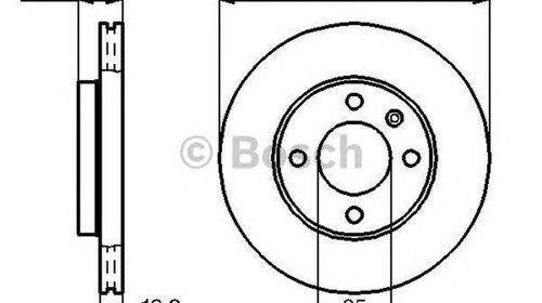 Disc frana VW GOLF III 1H1 BOSCH 0986478017