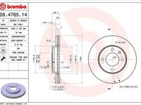 Disc frana VW GOLF III 1H1 BREMBO 09476514