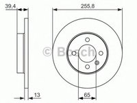 Disc frana VW GOLF III Cabriolet 1E7 BOSCH 0986479856