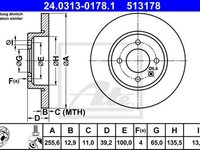 Disc frana VW GOLF III Variant 1H5 ATE 24031301781