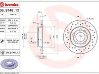 Disc frana VW GOLF IV 1J1 BREMBO 08.9148.1X