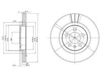 Disc frana VW GOLF IV Cabriolet 1E7 DELPHI BG3036C