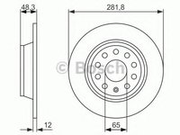 Disc frana VW GOLF V (1K1) (2003 - 2009) BOSCH 0 986 479 247