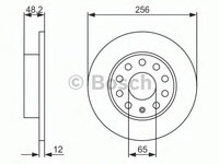 Disc frana VW GOLF V (1K1) (2003 - 2009) BOSCH 0 986 479 B78