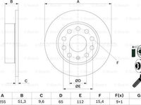 Disc frana VW GOLF V 1K1 BOSCH 0 986 479 099