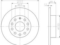 Disc frana VW GOLF V 1K1 HELLA 8DD355109641