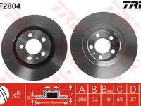 Disc frana VW GOLF V 1K1 TRW DF2804