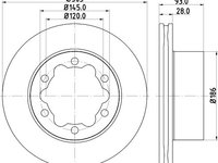 Disc frana VW GOLF V Variant (1K5) (2007 - 2009) KRIEGER 0950004081 piesa NOUA