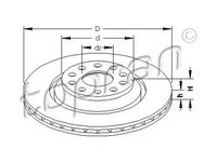 Disc frana VW GOLF VII combi BA5 TOPRAN 110418