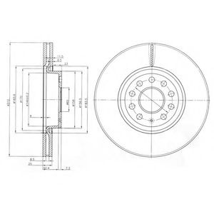 Disc frana VW JETTA III (1K2) (2005 - 2010) DELPHI BG3953C piesa NOUA