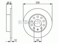 Disc frana VW JETTA III 1K2 BOSCH 0986479155