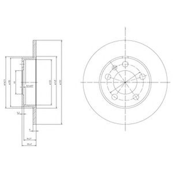 Disc frana VW JETTA III 1K2 DELPHI BG3034C