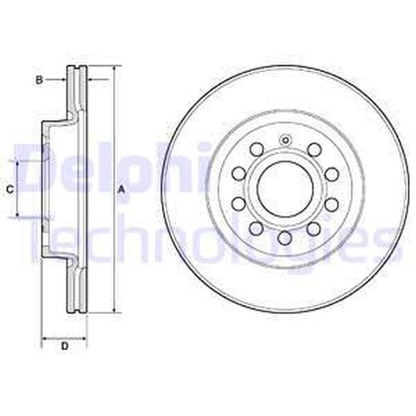 Disc frana VW JETTA III 1K2 DELPHI BG3832C