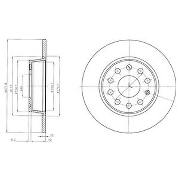 Disc frana VW JETTA III 1K2 DELPHI BG4324C