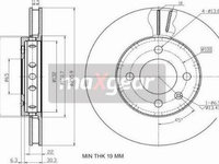 Disc frana VW LOAD UP (121, 122, BL1, BL2) Van, 12.2014 - Maxgear 19-2856