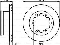 Disc frana VW LT 28-35 II bus 2DB 2DE 2DK BOSCH 0 986 479 B38