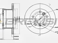 Disc frana VW LT 28-46 II caroserie 2DA 2DD 2DH BREMSI DBA932S