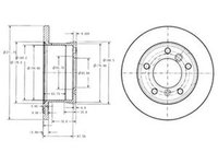 Disc frana VW LT 28-46 II platou sasiu 2DC 2DF 2DG 2DL 2DM DELPHI BG3237