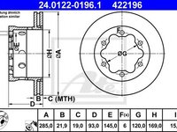 Disc frana VW LT II bus (2DB, 2DE, 2DK) (1996 - 2006) ATE 24.0122-0196.1 piesa NOUA