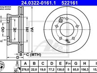 Disc frana VW LT II caroserie (2DA, 2DD, 2DH) (1996 - 2006) ATE 24.0322-0161.1 piesa NOUA