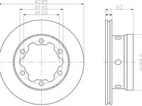 Disc frana VW LT Mk II caroserie (2DA, 2DD, 2DH), VW LT Mk II platou / sasiu (2DC, 2DF, 2DG, 2DL, 2DM), MERCEDES-BENZ SPRINTER 4-t bus (904) - MINTEX