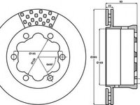 Disc frana VW LT Mk II platou / sasiu (2DC, 2DF, 2DG, 2DL, 2DM) (1996 - 2006) JURID 567810J