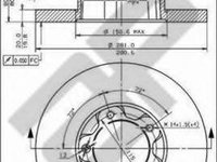 Disc frana VW LT28-50 bus (281-363), VW LT28-50 caroserie (281-363), VW LT28-50 platou / sasiu (281-363) - METZGER 14070