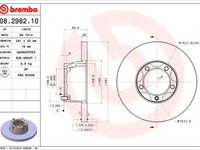 Disc frana VW LT28-50   platou / sasiu (281-363) (1975 - 1996) BREMBO 08.2982.10