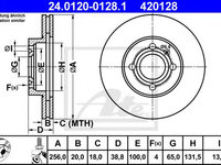 Disc frana VW LUPO (6X1, 6E1) (1998 - 2005) ATE 24.0120-0128.1