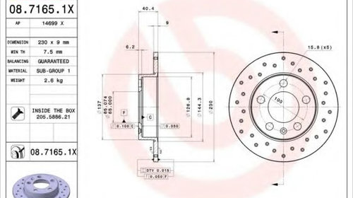 Disc frana VW NEW BEETLE (9C1, 1C1) (1998 - 2