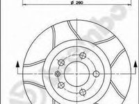 Disc frana VW NEW BEETLE Cabriolet (1Y7) (2002 - 2010) BREMBO 09.7012.75