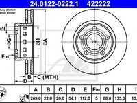 Disc frana VW PASSAT (3B3) (2000 - 2005) ATE 24.0122-0222.1 piesa NOUA