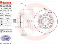 Disc frana VW PASSAT (3C2) (2005 - 2010) BREMBO 08.A202.11