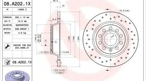 Disc frana VW PASSAT (3C2) (2005 - 2010) BREM