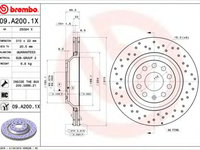 Disc frana VW PASSAT ALLTRACK (365) (2012 - 2014) BREMBO 09.A200.1X piesa NOUA