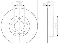 Disc frana VW PASSAT Variant (3A5, 35I), VW GOLF Mk III (1H1), VW GOLF Mk III Estate (1H5) - MINTEX MDC1282