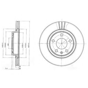 Disc frana VW PHAETON (3D_) (2002 - 2016) DELPHI BG3198