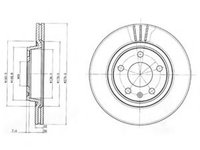 Disc frana VW PHAETON (3D_) (2002 - 2020) DELPHI BG3198
