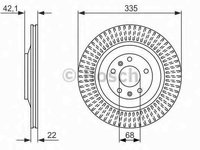 Disc frana VW PHAETON 3D BOSCH 0 986 479 591