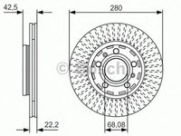 Disc frana VW PHAETON 3D BOSCH 0986479C89